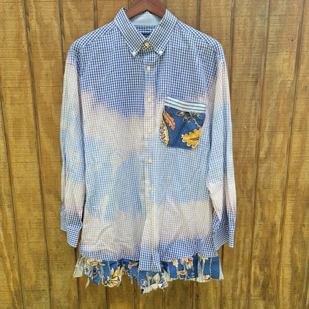 Nautica Upcycled Long Sleeve Peace Love Camp Womens Shirt